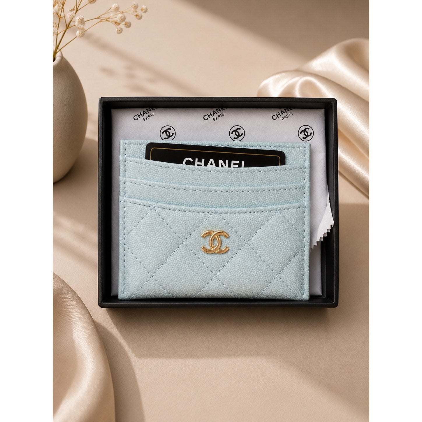 Quilted GWP Card Holder with Gift Box – Multiple Colors
