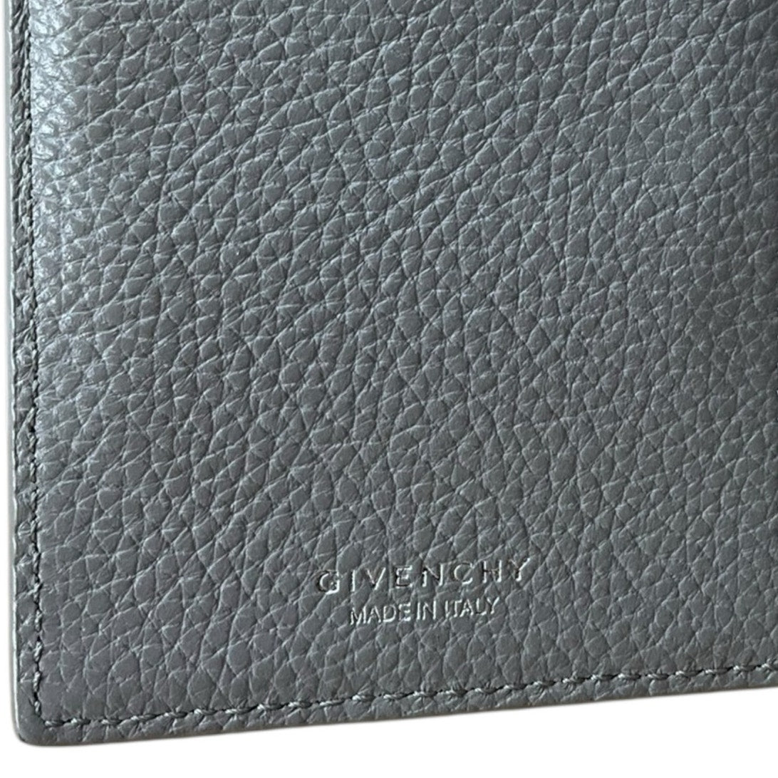 Givenchy gray leather silver wallet