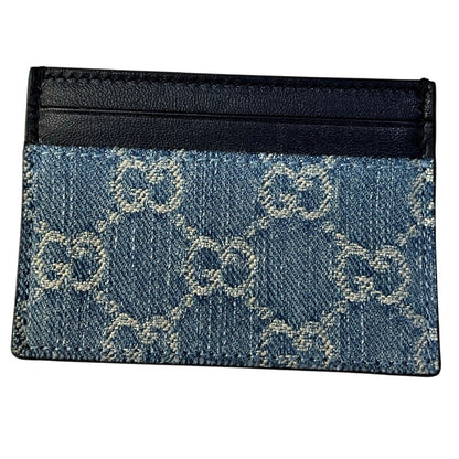 Gucci Monogram Denim Blue Card Holder