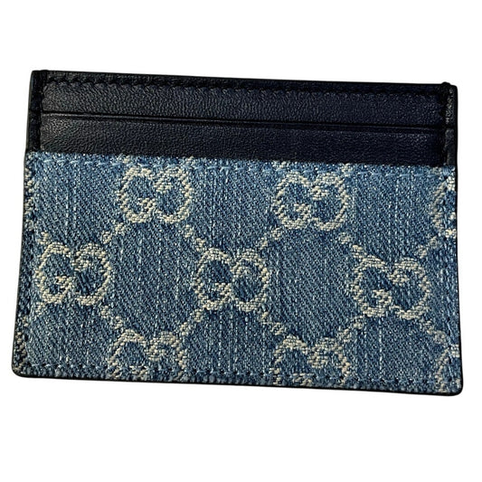Gucci Monogram Denim Blue Card Holder