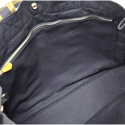 Hermes Navy/Green Toile Fourre-Tout MM Tote Bag