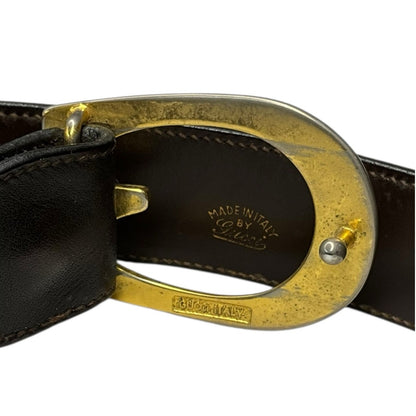 Gucci Gold G Leather Belt