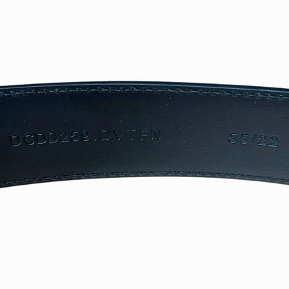 143. Versace Gold Medusa Head Black Belt