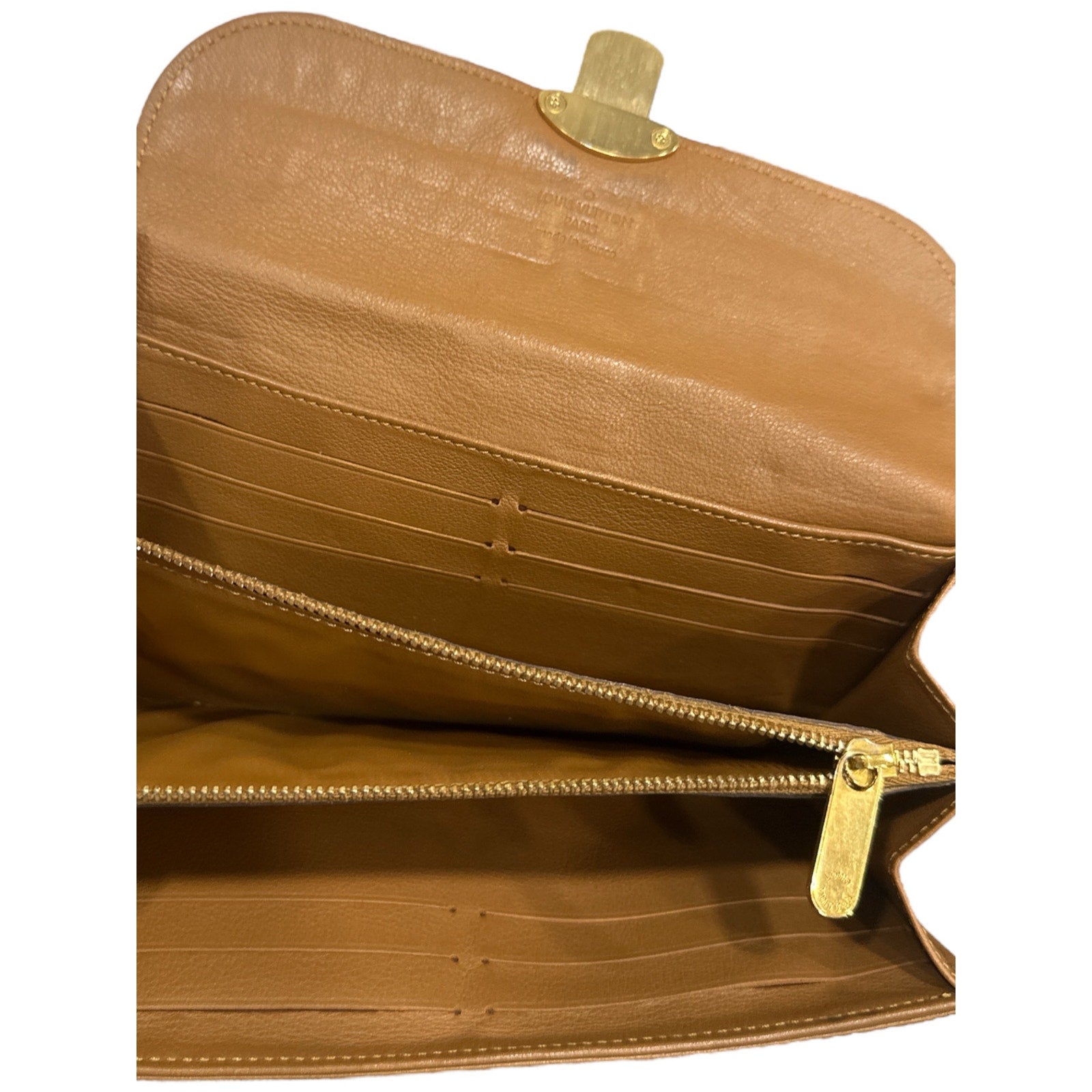 Authentic Louis Vuitton Mahina Leather Long Wallet – Caramel Brown
