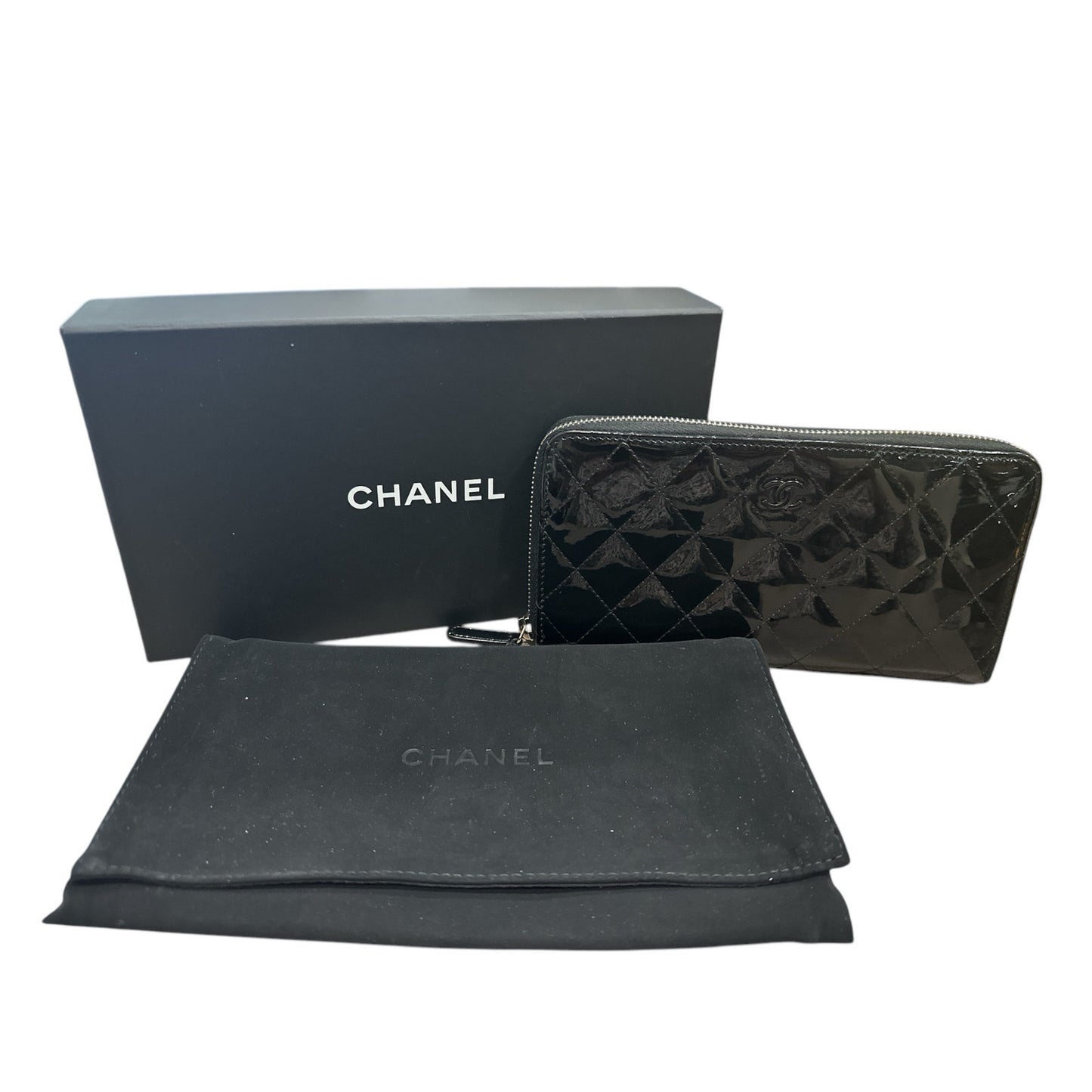 Chanel Patent Quilted Wallet