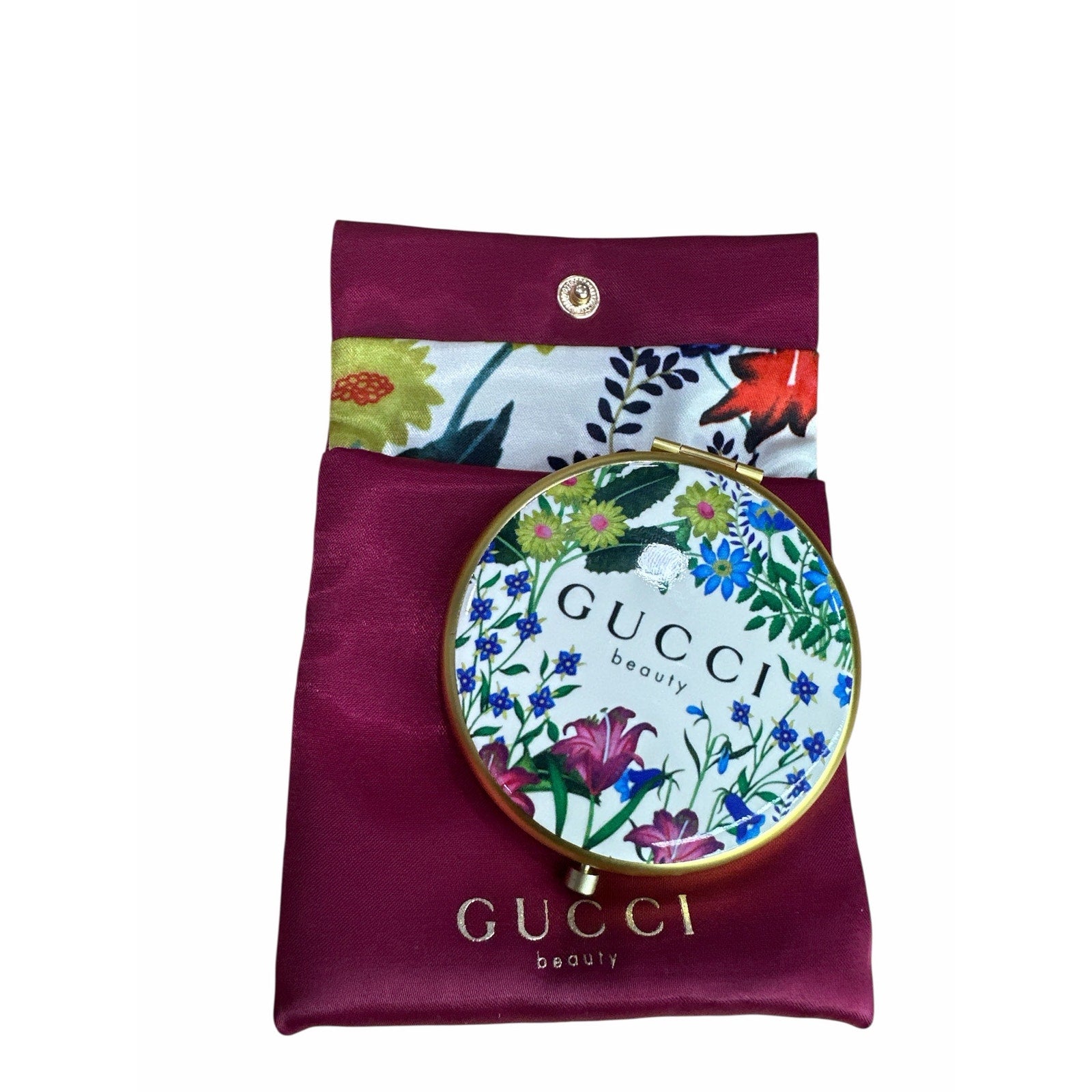 Gucci Beauty Floral Compact Mirror with Silk Pouch (GWP)