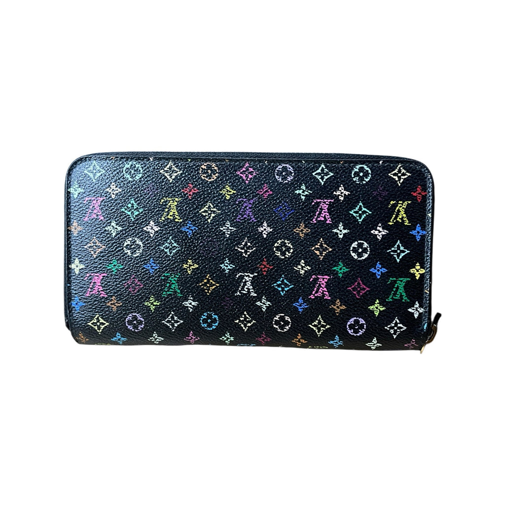 Authentic Louis Vuitton Monogram Multicolore Zippy Wallet – Black / Fuchsia