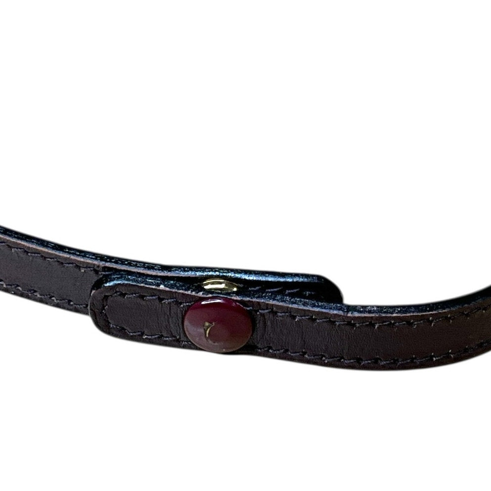 Gucci Brown Leather Wallet Shoulder Strap