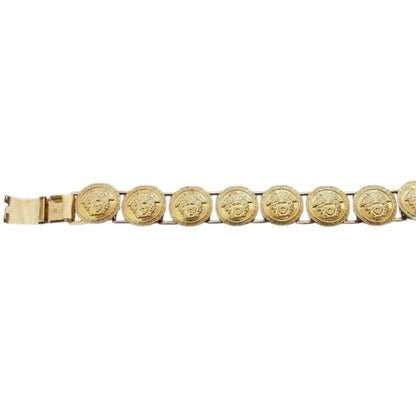 Iconic 1990s Gianni Versace Gold-Tone Medusa Charm Bracelet