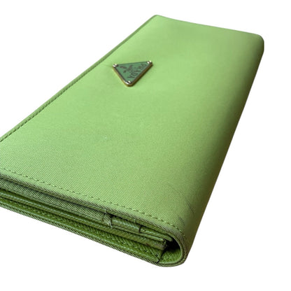 Prada Light Green Tessuto Wallet