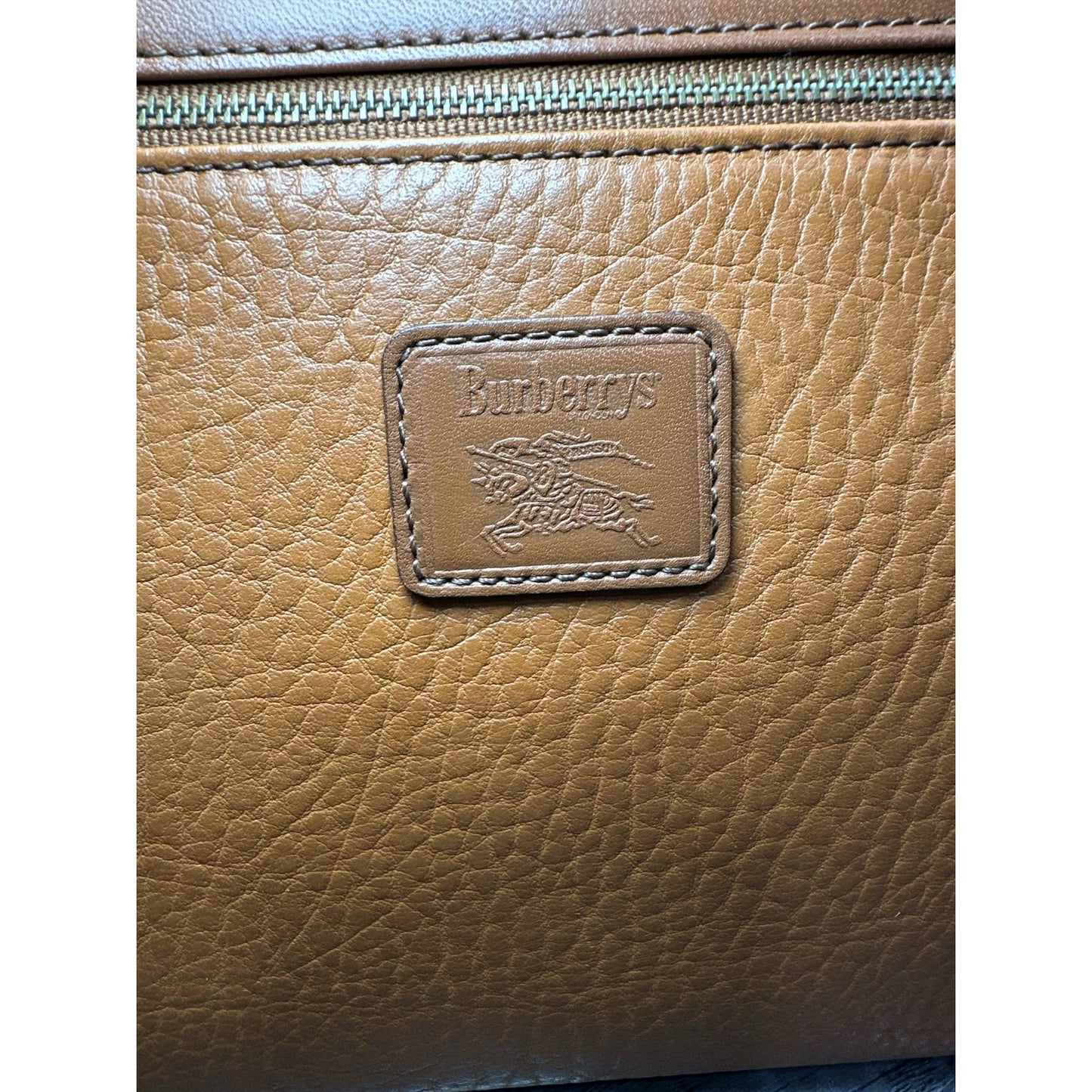 Burberry Cognac Leather Clutch