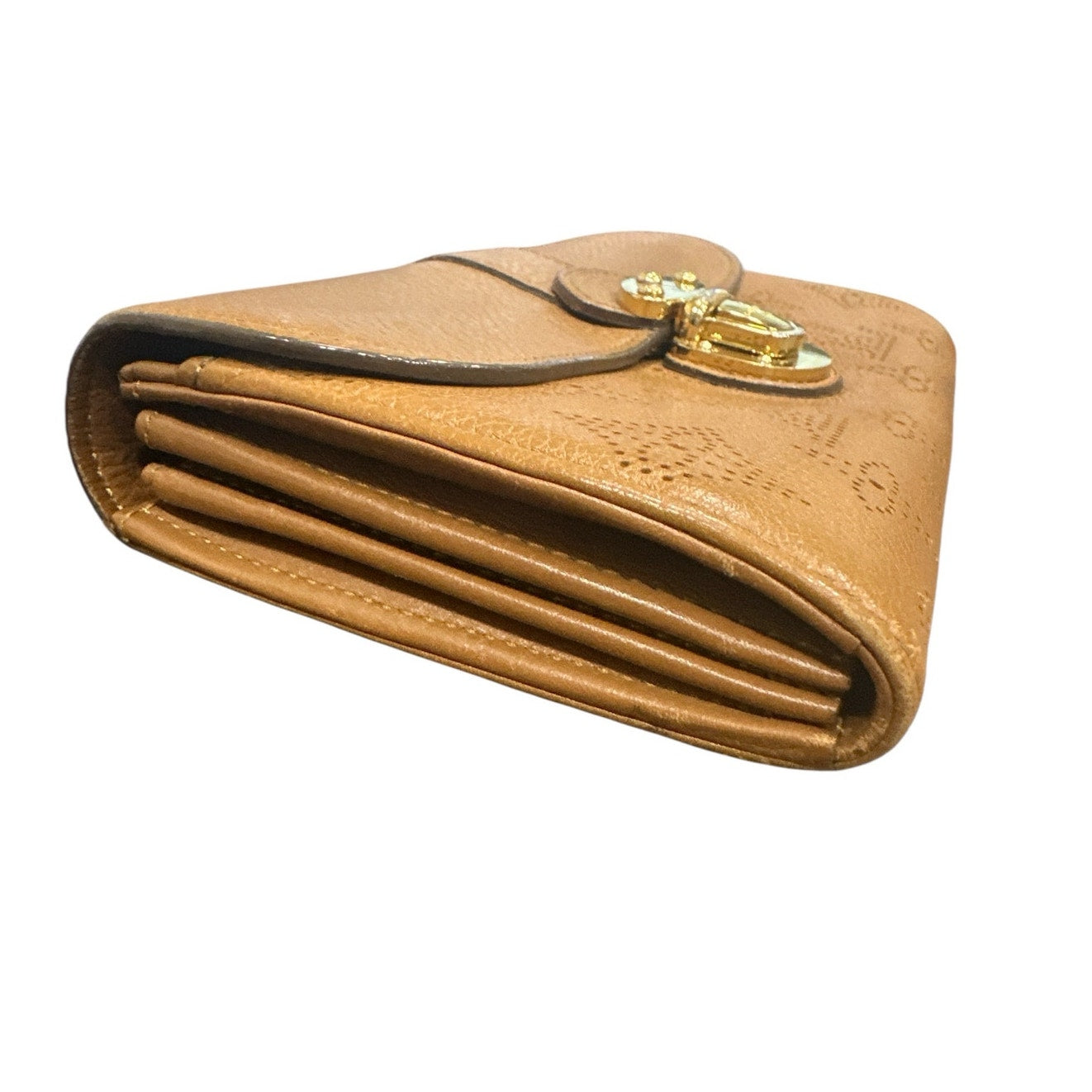 Authentic Louis Vuitton Mahina Leather Long Wallet – Caramel Brown