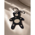 Authentic Prada Saffiano Leather Teddy Bear Bag Charm / Key Ring – Black & White