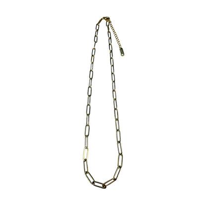 Gold Tone Chain Necklace – Minimalist Link Chain