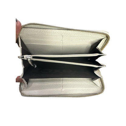 Gucci Beige Leather Logo Wallet