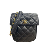 Chanel Lambskin Quilted Flap Crossbody Black - Clairely Amazing