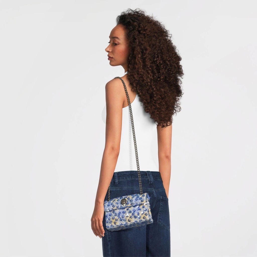 Kurt Geiger 
Mini Kensington crossbody bag with blue sequins