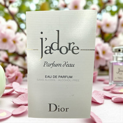 Dior J’adore Parfum d’Eau Eau de Parfum Sample 1.2 ml / 0.04 fl oz – Alcohol-Free Luxury Mini