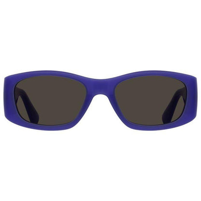 1001. Moschino Blue and Black SunglassesSporty Wrap-Around Design