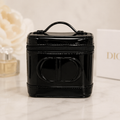 Christian Dior GWP Black Patent Vanity Case – Top Handle Mini Bag