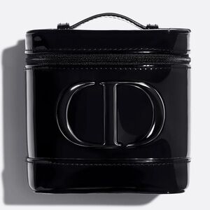 Christian Dior GWP Black Patent Vanity Case – Top Handle Mini Bag