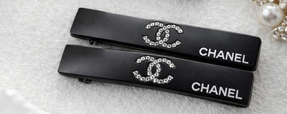 Rhinestone Hair Clips (Set of 2) – Black or Silver | GWP Edition