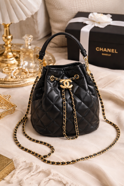 PREORDER DEPOSIT ONLY – Chanel Gold Coin Bucket Bag (GWP)