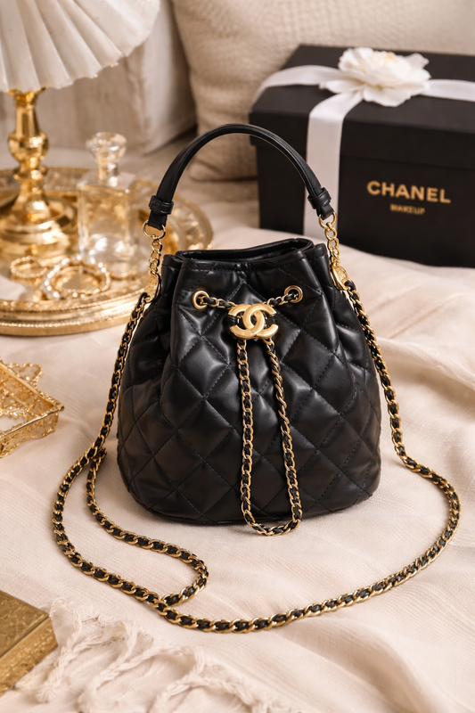 PREORDER DEPOSIT ONLY – Chanel Gold Coin Bucket Bag (GWP)