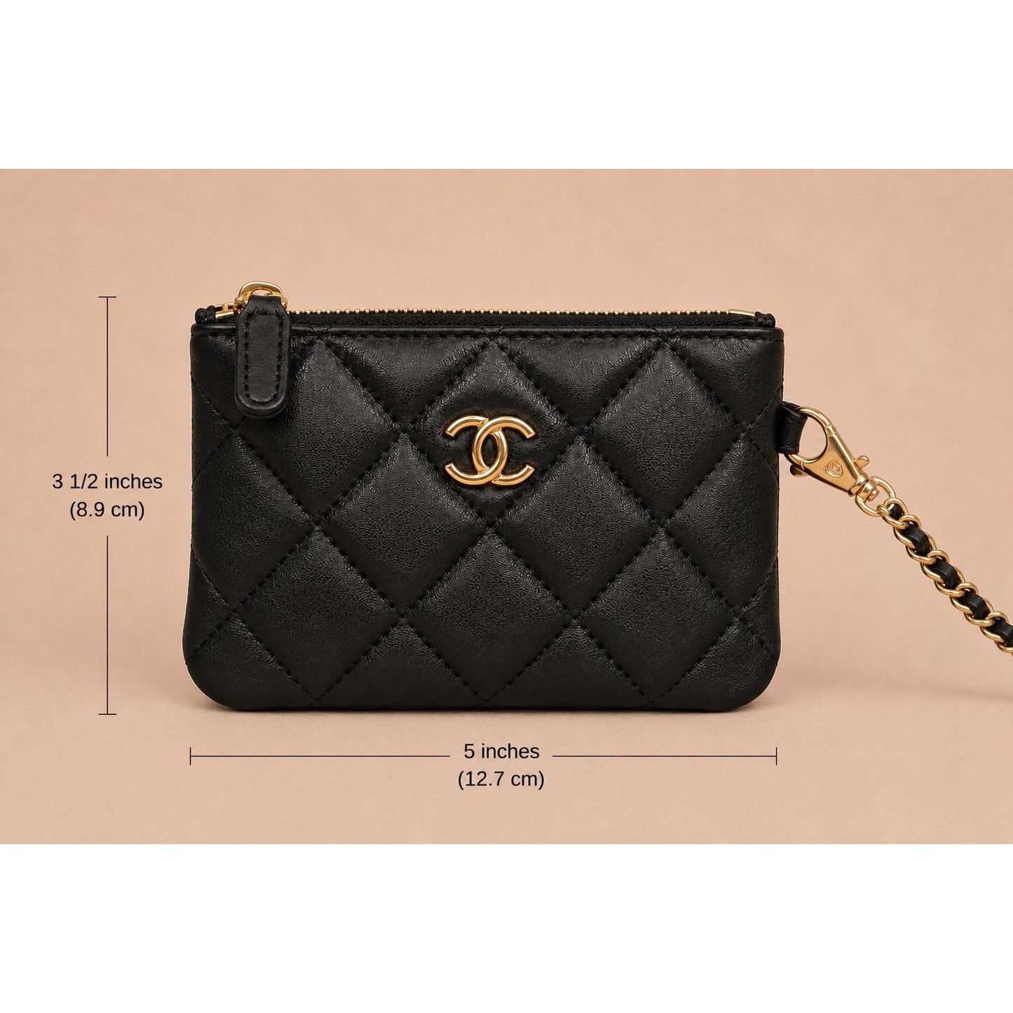 GWP Black Half-Moon Mesh Shoulder Bag with Detachable Mini Pouch
