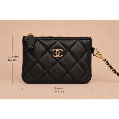 GWP Black Half-Moon Mesh Shoulder Bag with Detachable Mini Pouch