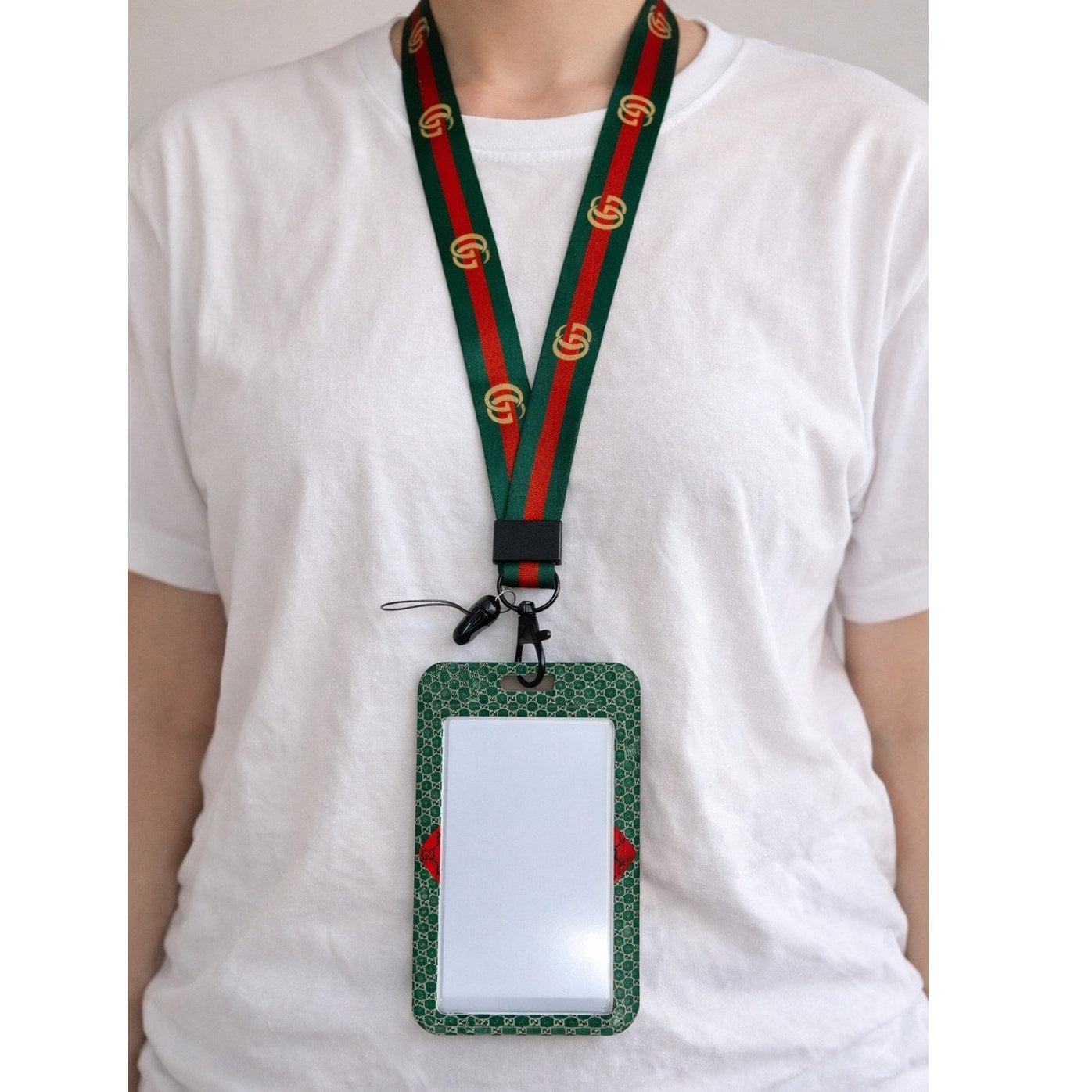 Luxury Fashion-Inspired Lanyard with ID Badge Holder