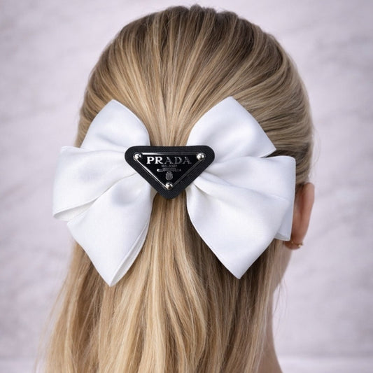 Black & White Bow Hair Clip
