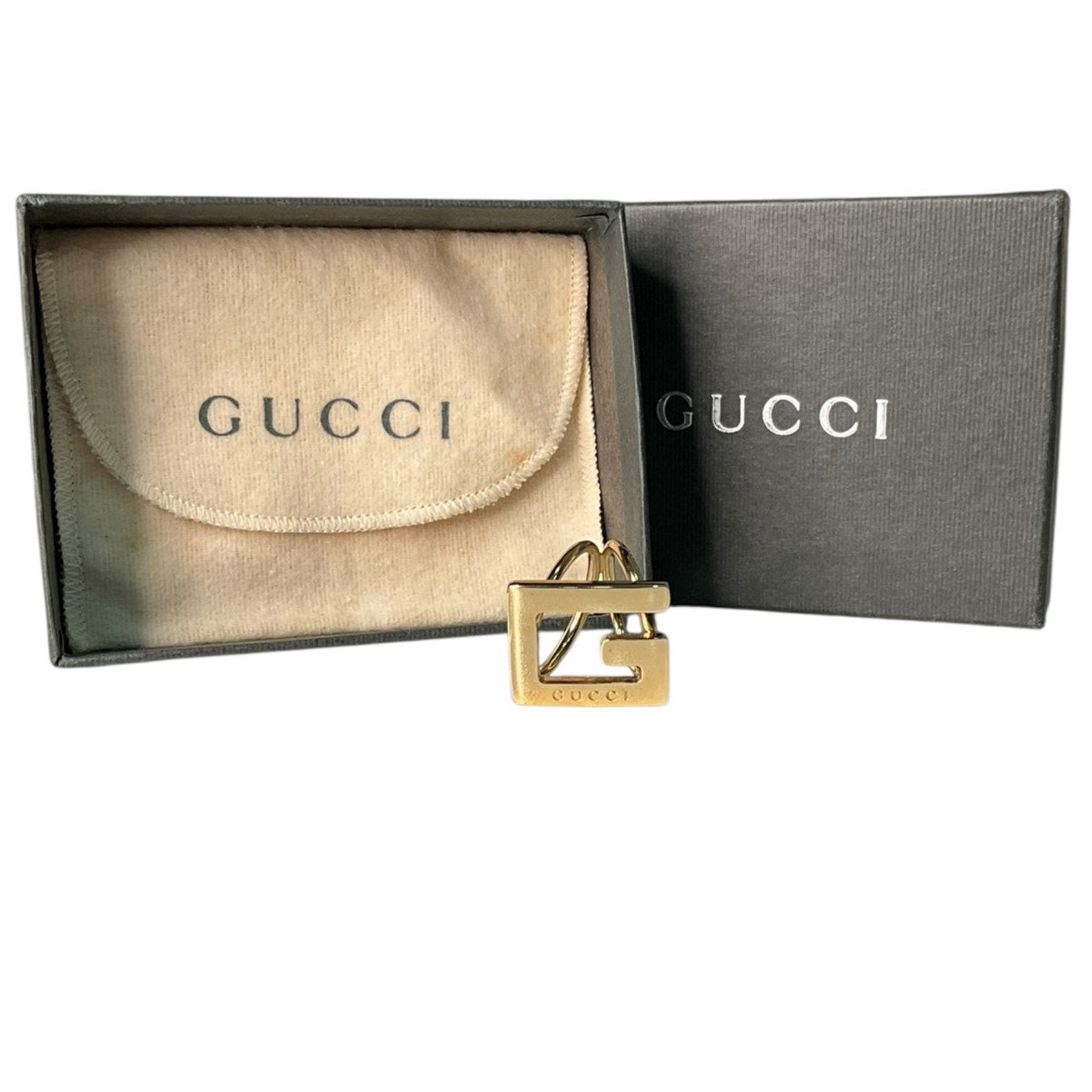 Gucci G logo gold plating gold ladies scarf ring