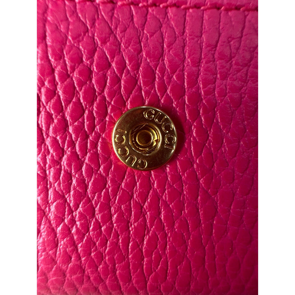 GUCCI GG Marmont Key Case Leather Pink 6 key Loops