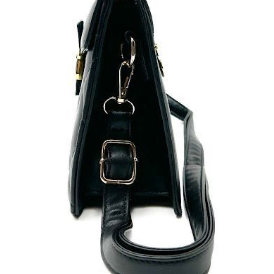 Valentino Orlandi Black Quilted Handbag