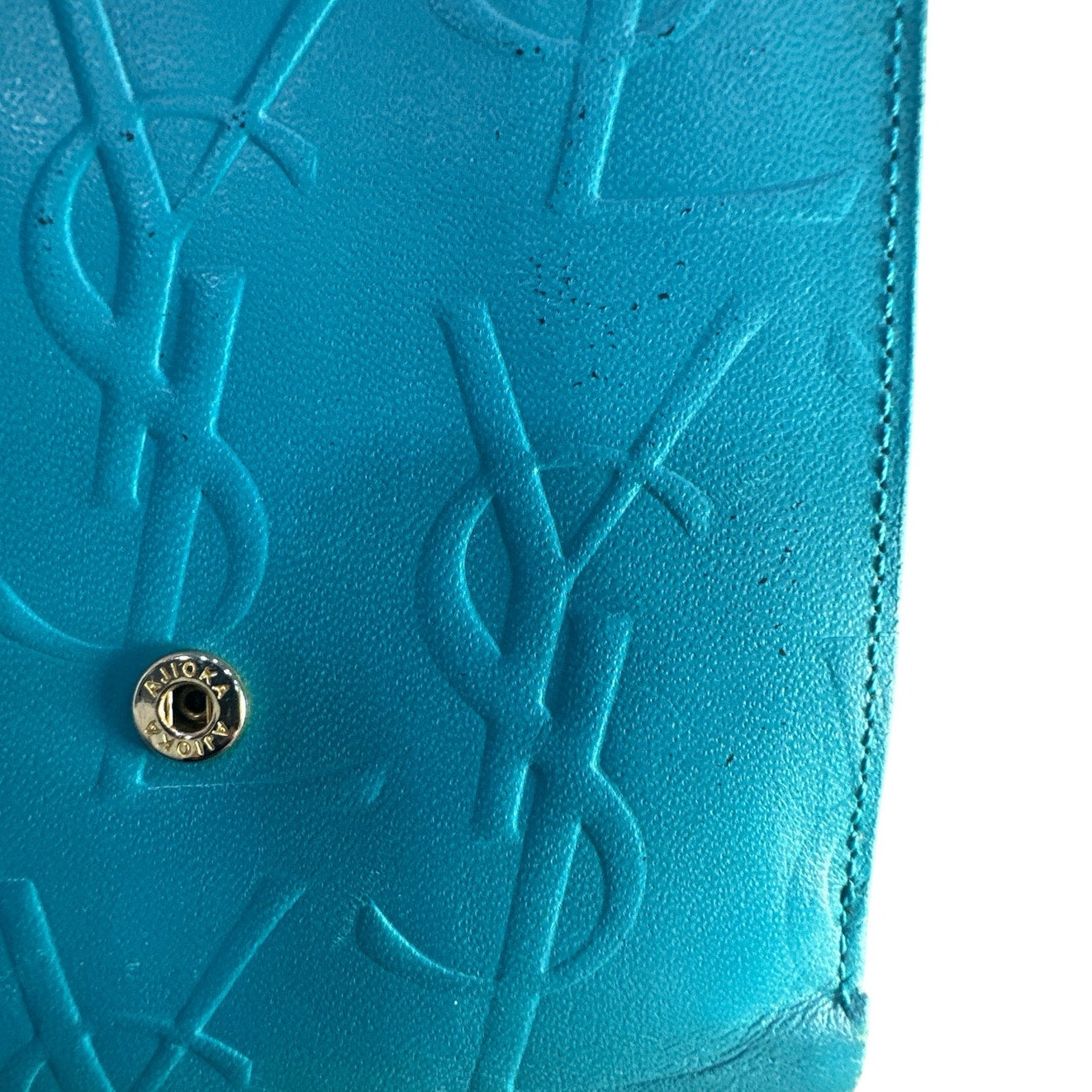 Yves Saint Laurent Turquoise Compact Wallet