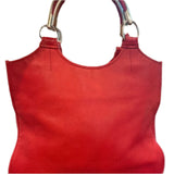 Christian Dior Red Leather Tote - Clairely Amazing