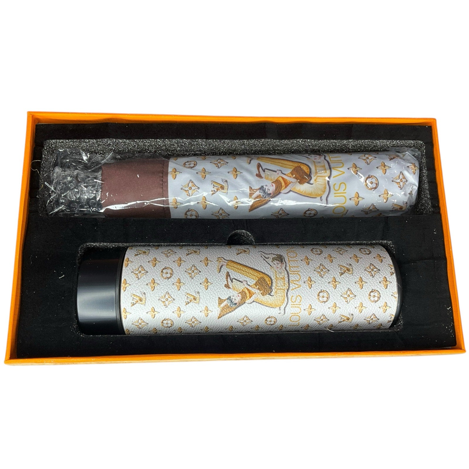 Luxury-Style Umbrella & Tumbler