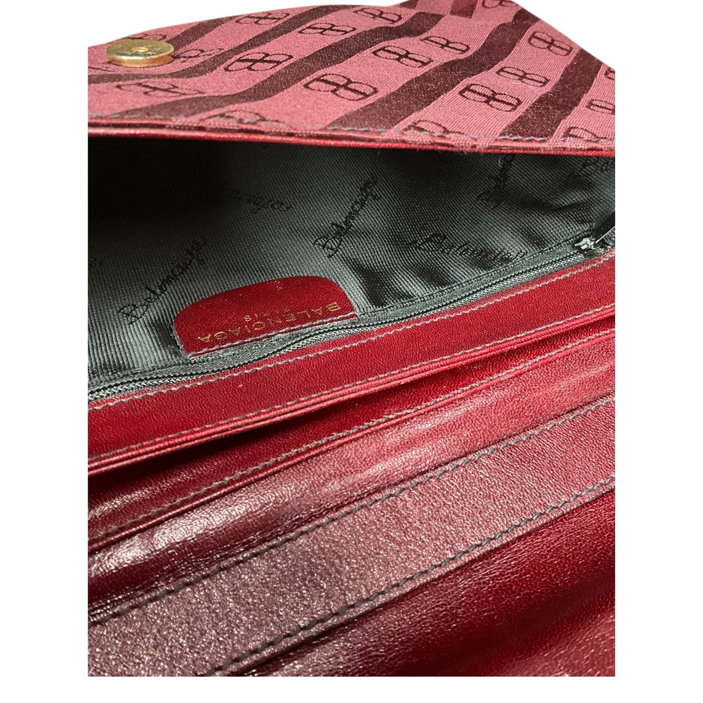 11. Balenciaga Burgundy Monogram Shoulder Bag