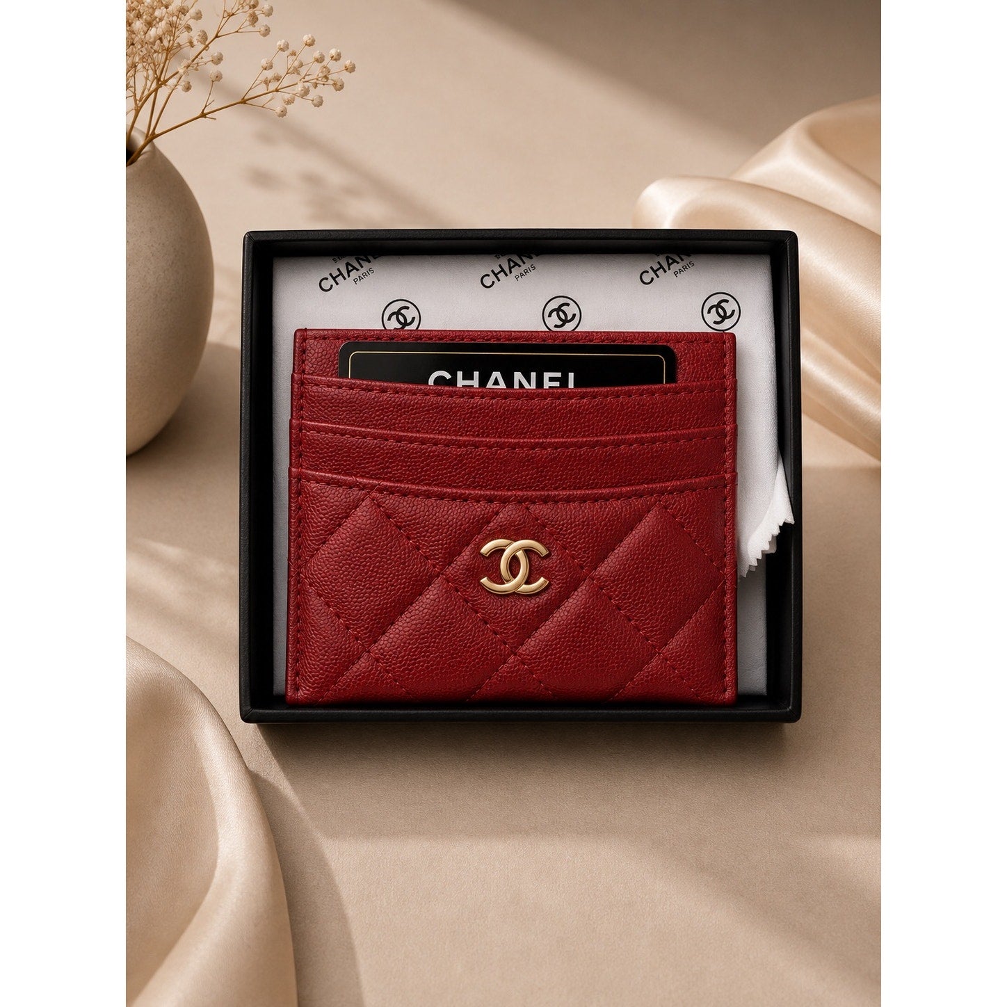 Quilted GWP Card Holder with Gift Box – Multiple Colors