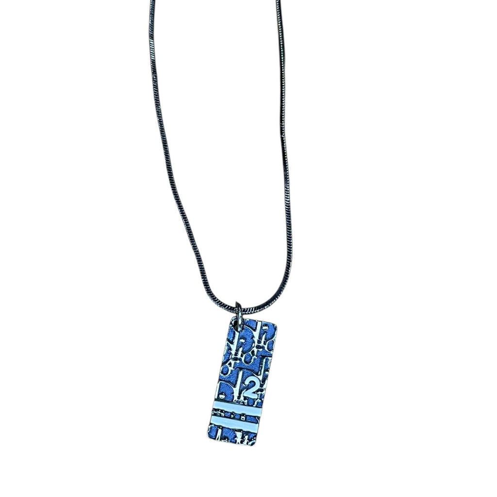 Dior Oblique Trotter Necklace Blue