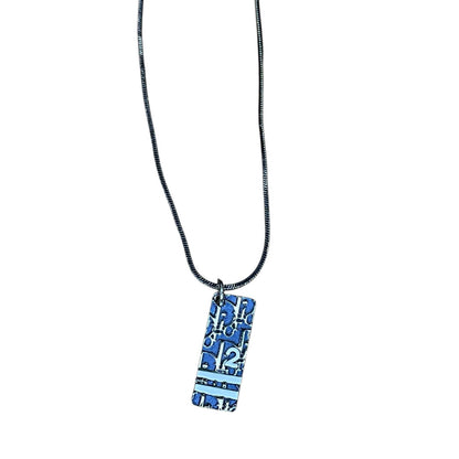 Dior Oblique Trotter Necklace Blue