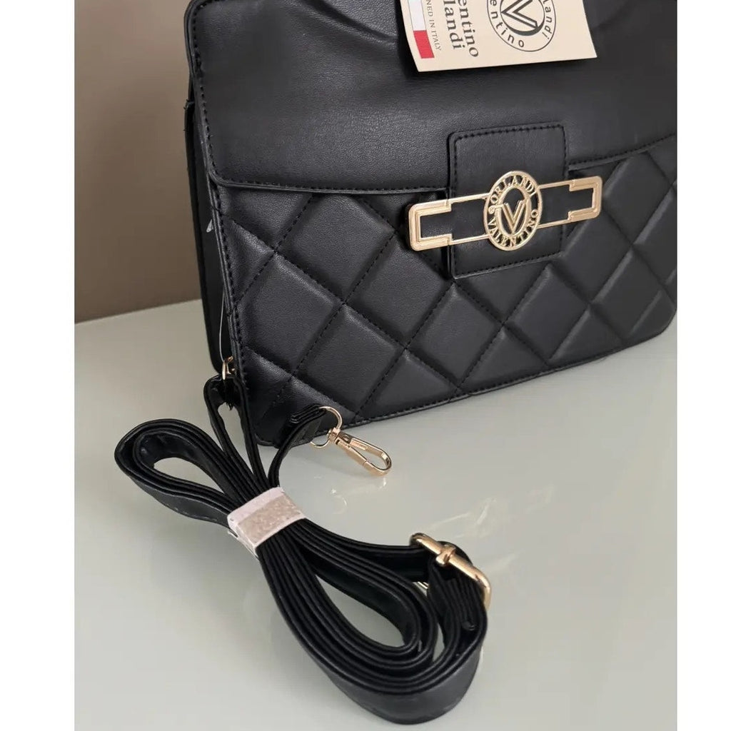 Valentino Orlandi Black Quilted Handbag