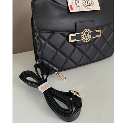 Valentino Orlandi Black Quilted Handbag