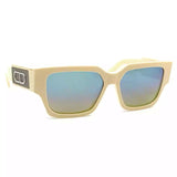CHRISTIAN DIOR CD Logo Ivory Blue Mirrored Sunglasses - Clairely Amazing