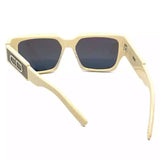 CHRISTIAN DIOR CD Logo Ivory Blue Mirrored Sunglasses - Clairely Amazing