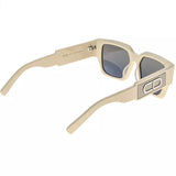 CHRISTIAN DIOR CD Logo Ivory Blue Mirrored Sunglasses - Clairely Amazing