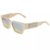 CHRISTIAN DIOR CD Logo Ivory Blue Mirrored Sunglasses - Clairely Amazing
