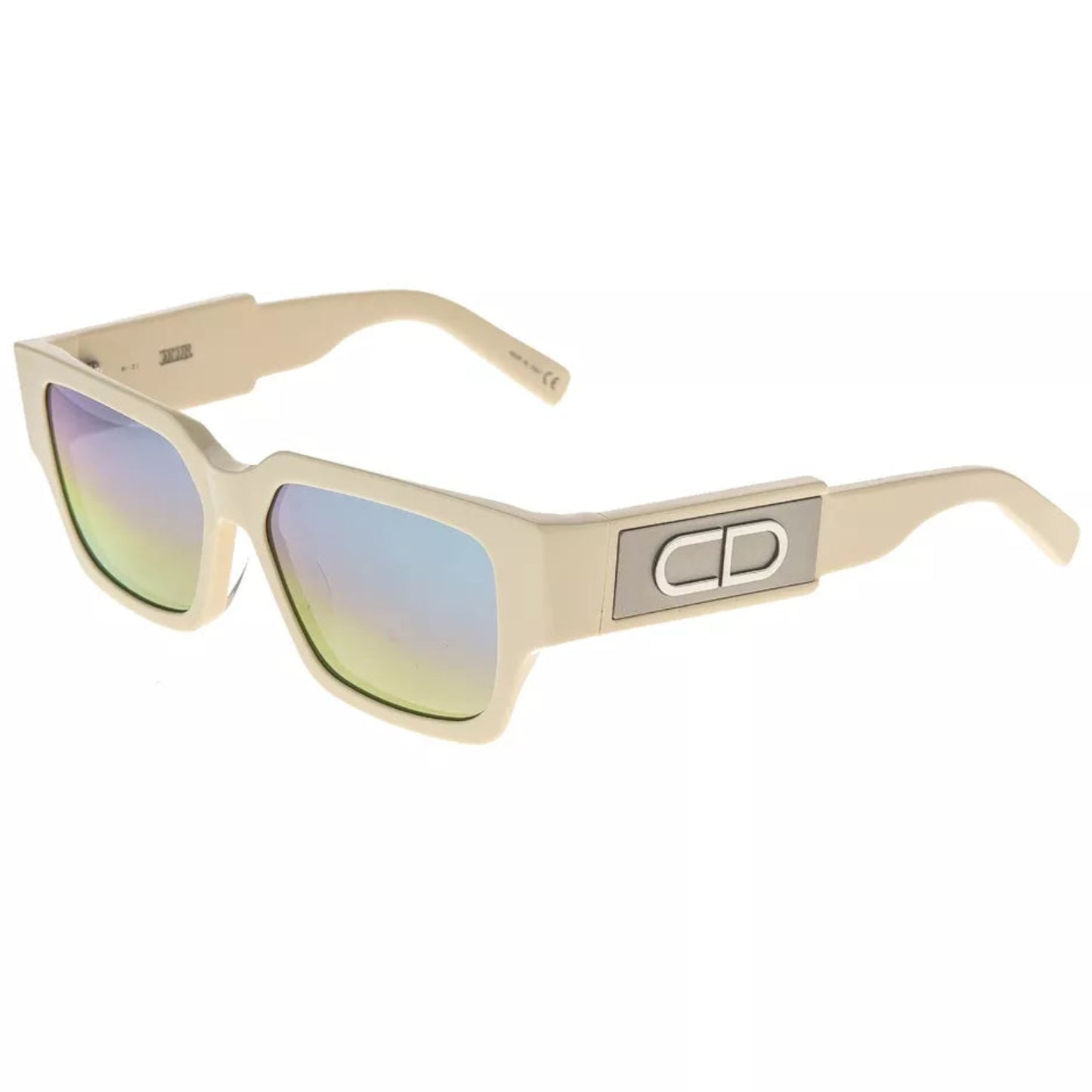 CHRISTIAN DIOR CD Logo Ivory Blue Mirrored Sunglasses - Clairely Amazing
