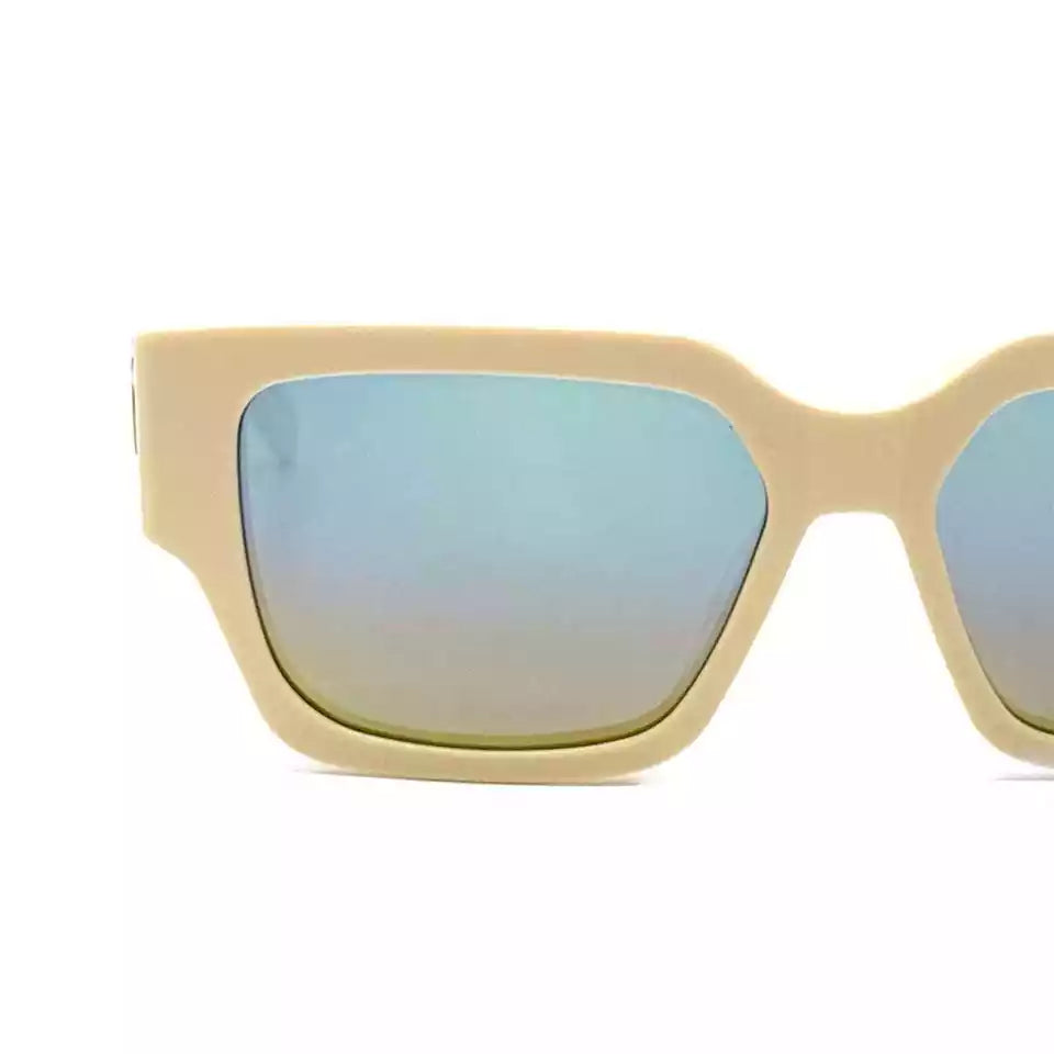 CHRISTIAN DIOR CD Logo Ivory Blue Mirrored Sunglasses - Clairely Amazing